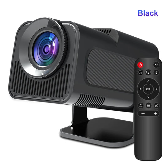 4K Android 11 Portable Projector with Native 1080P Resolution, 390 ANSI Lumens, Dual WiFi 6, and Bluetooth 5.0 - Upgraded HY300 Model